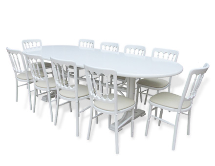 Sophia table with twelve Mills chairs set